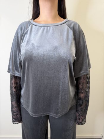 maglia ciniglia grigio susystar