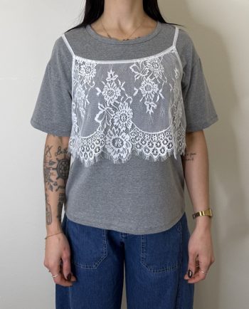 T SHIRT CON TOP PIZZO SUSYMIX