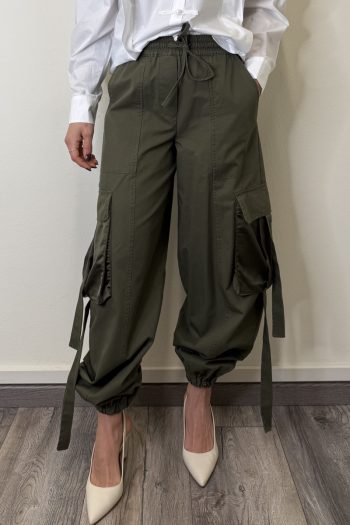 pantalone cargo verde motel