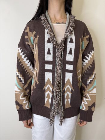 CARDIGAN ALANUI MORO TURCHESE MOTEL