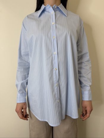 camicia celeste con doppia chiusura motel