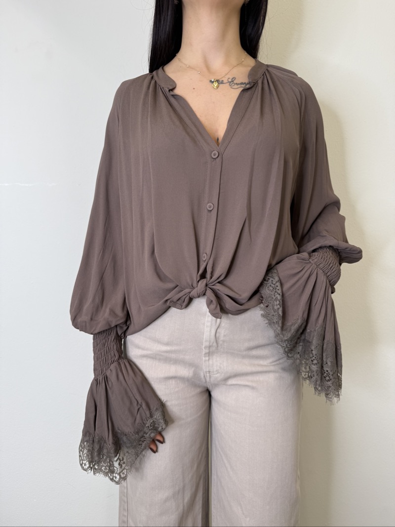camicia viscosa pizzo moro motel