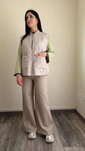 gilet trapuntato beige susymix