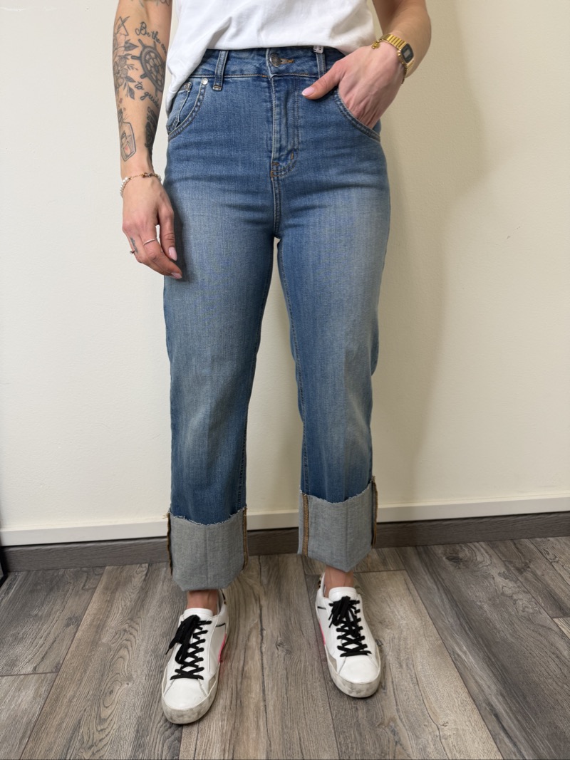JEANS MAXI RISVOLTO SUSYMIX