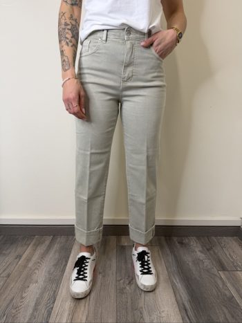 JEANS RISVOLTO VERDE SUSYMIX