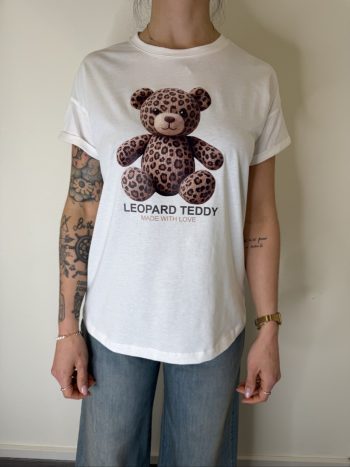 t shirt teddy leopardato motel