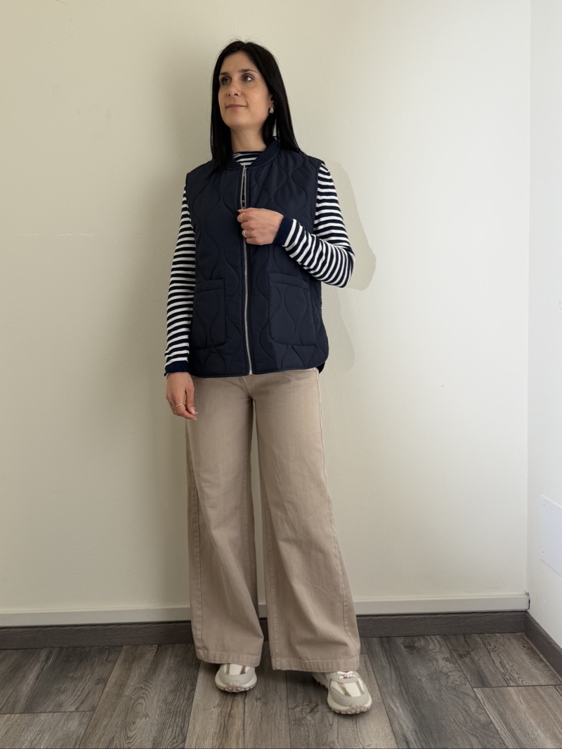 gilet trapuntato blu susymix