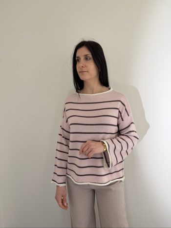 MAGLIA MANICA MORBIDA ROSA MORO ENDI