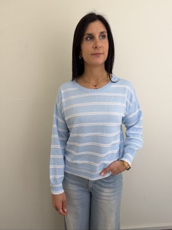 maglia riga celeste bianco motel