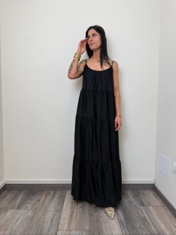 ABITO SATINATO BALZE NERO MOTEL