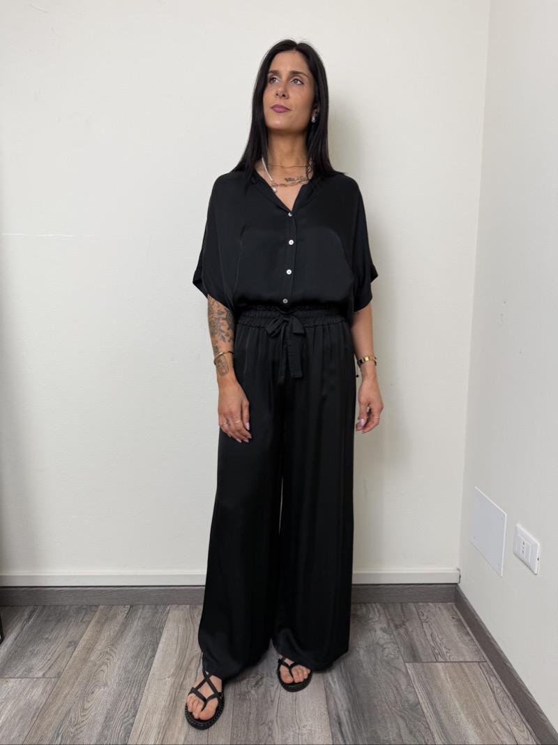 pantalone nero satin motel