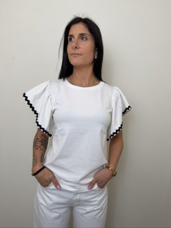 MAGLIA LATTE ROUGE E PASSAMANERIA SUSYMIX