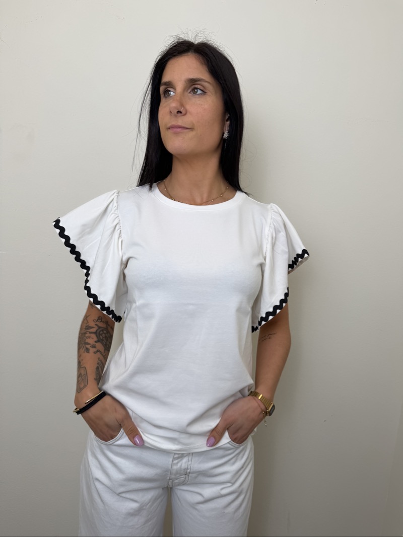MAGLIA LATTE ROUGE E PASSAMANERIA SUSYMIX