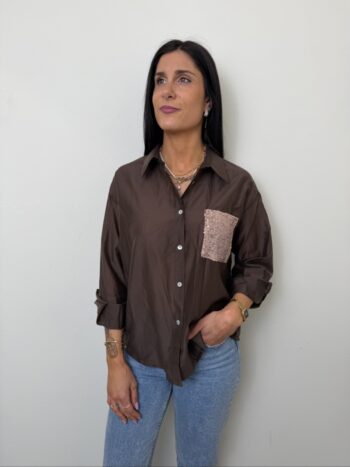 camicia moro taschino paillettes susymix