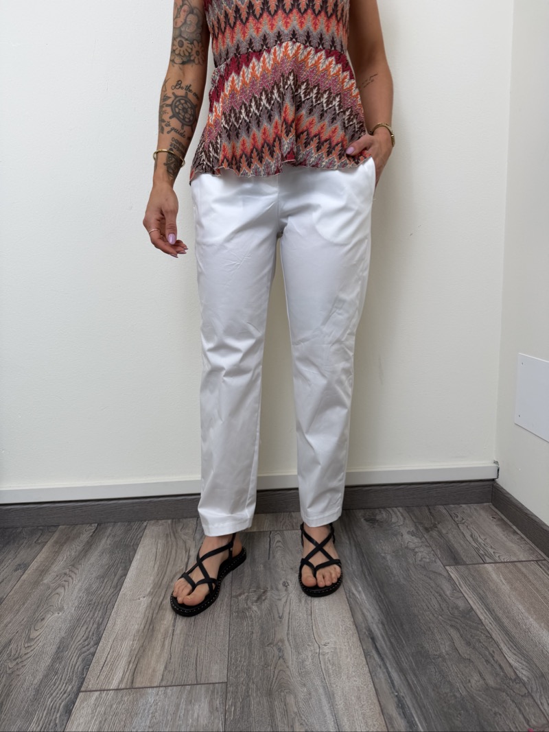 pantalone sigaretta bianco susymix