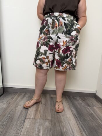 short lino floreale susy star