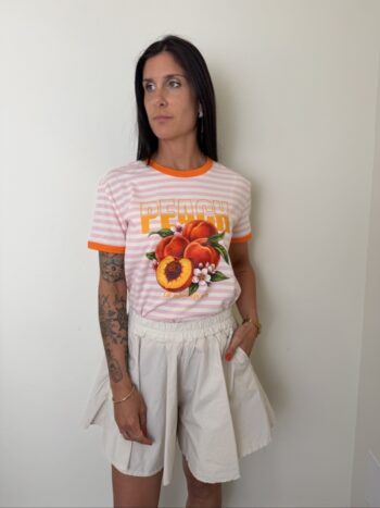t shirt peach righe susymix