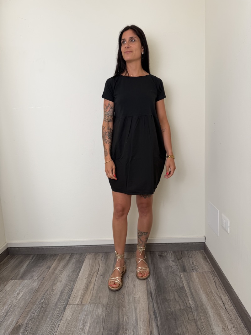 abito corto nero susymix