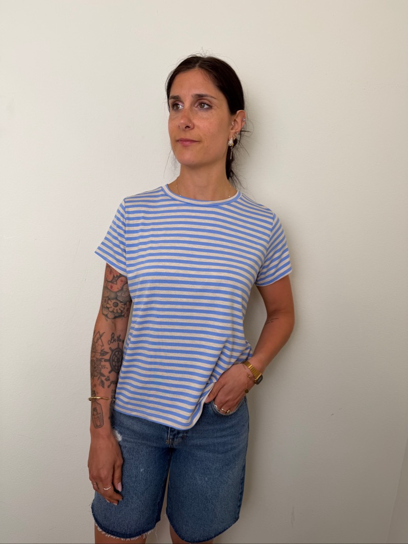 t shirt riga contrasto endi