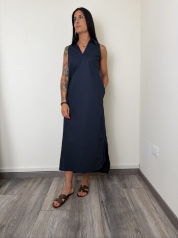 abito cotone blu susymix