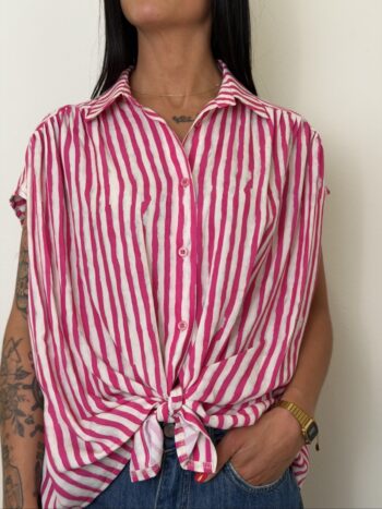 camicia nodo riga fuxia susymix