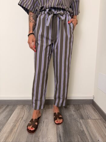 pantalone riga viola fango motel