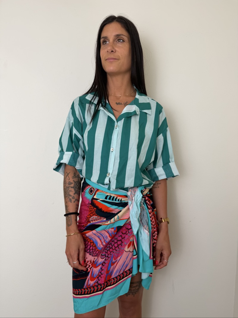 camicia verde acqua riga susymix